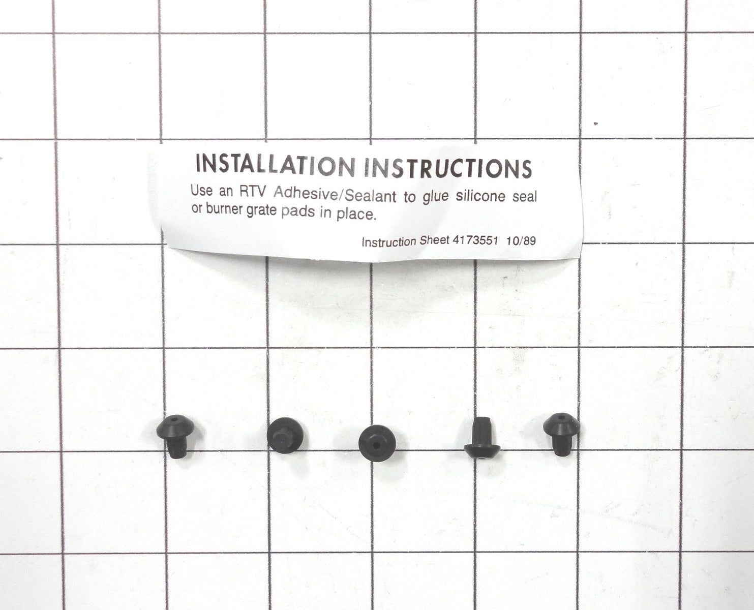 814323 Whirlpool Oven Grate Pads, Set of 5