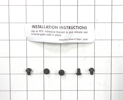 814323 Whirlpool Oven Grate Pads, Set of 5