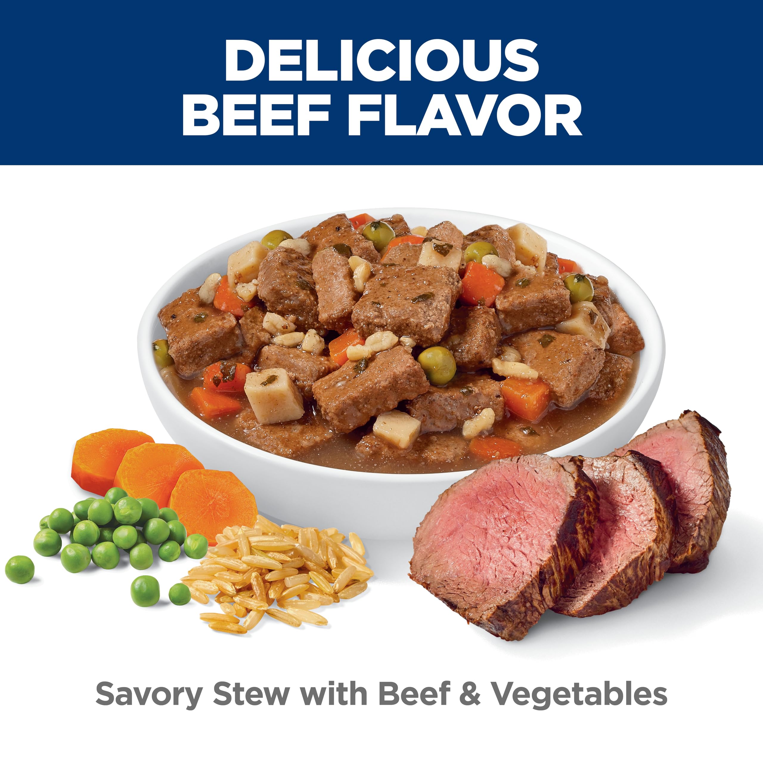 Hill's Science Diet Adult 1-6, Premium Nutrition, Wet Dog Food, Beef & Vegetables Stew, 12.8 oz Can, Case of 12 🍁 All In One Marketplace Canada