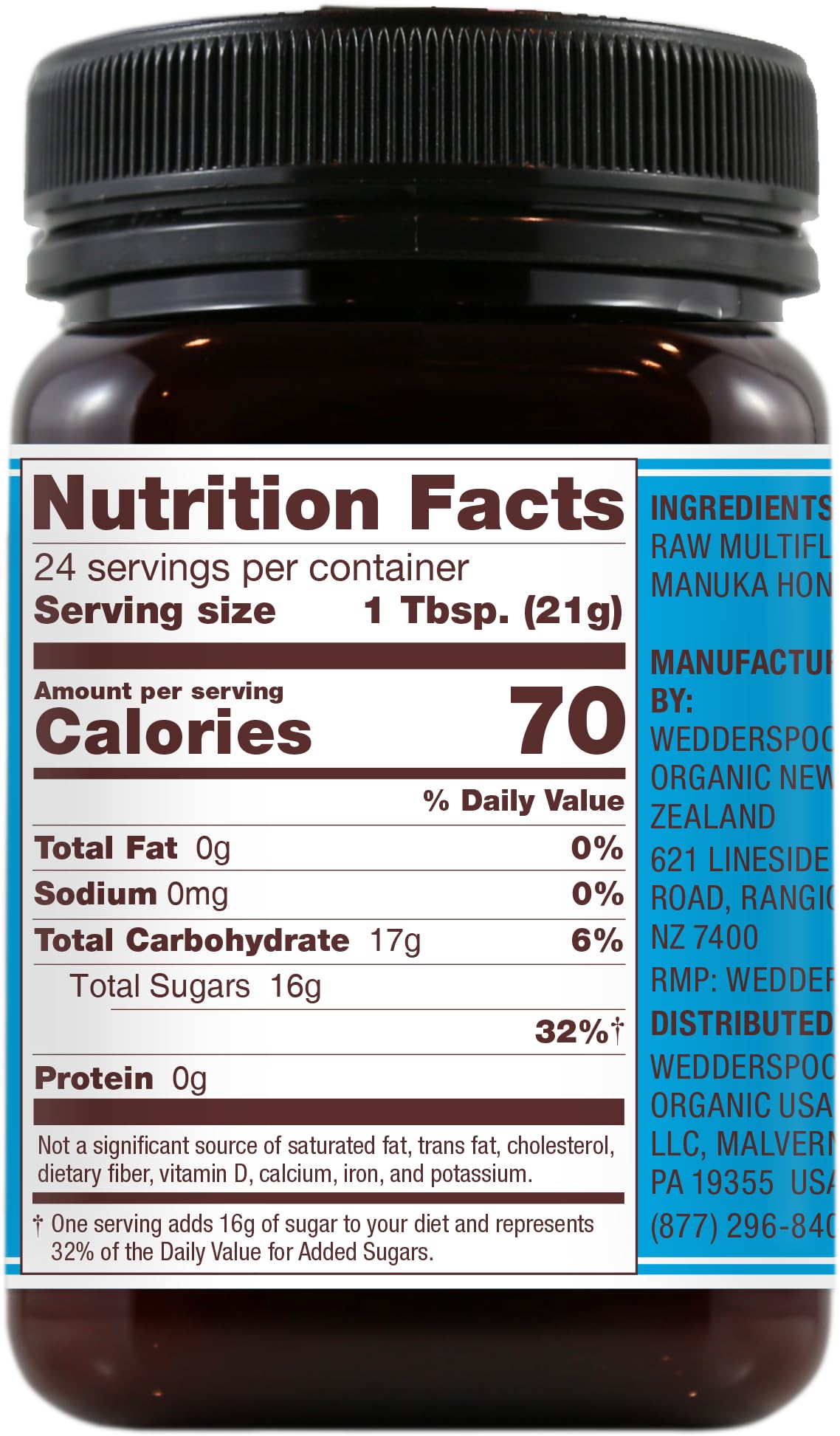 Wedderspoon - Raw Manuka Honey KFactor 12 (250g)