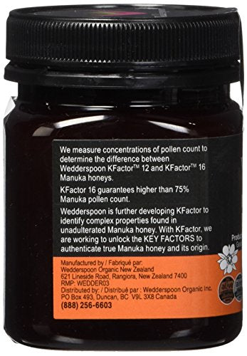 Wedderspoon - Raw Manuka Honey KFactor 16 (250g)