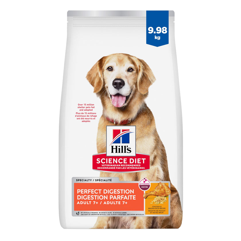 Hill's Science Diet Adult 7+ Perfect Digestion Chicken, Whole Oats & Brown Rice Recipe Dry Dog Food 10.0 kg Bag 🍁 All In One Marketplace Canada