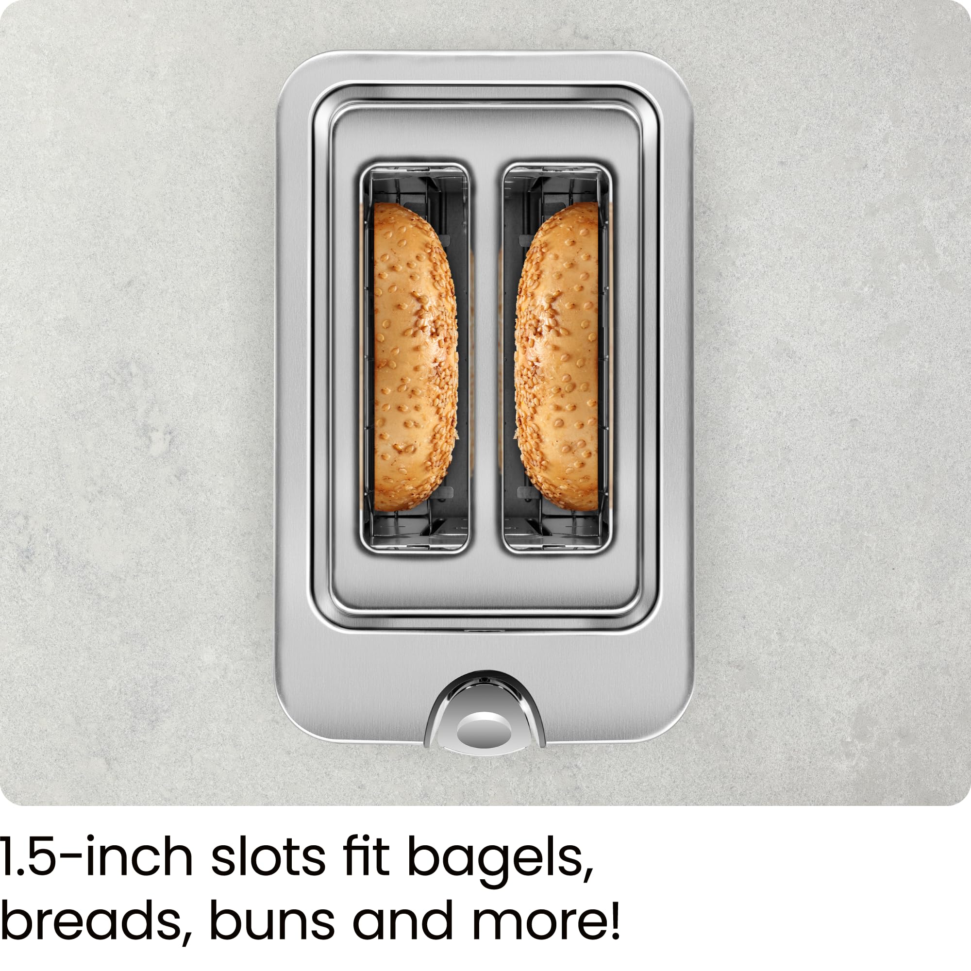 Chefman 2-Slice Pop-Up Stainless Steel Toaster w/ 7 Shade Settings, Extra Wide Slots for Toasting Bagels, Defrost/Reheat/Cancel Functions, Removable Crumb Tray, 850W, 120V, Silver 🍁 All In One Marketplace Canada