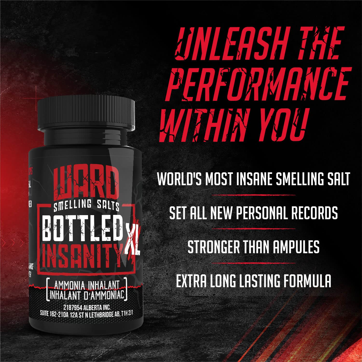 Ward Smelling Salts - Bottled Insanity - Insanely Strong Smelling Salt For Powerlifting Hockey Football Weight Lifting and More | Insane Smelling Salt 🍁 All In One Marketplace Canada