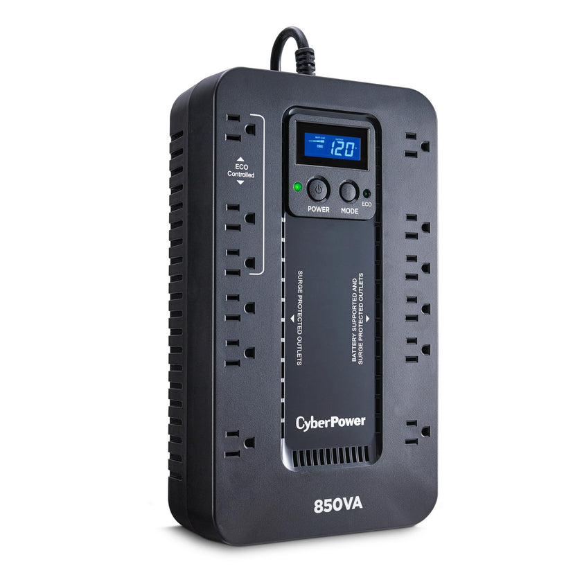 CyberPower EC850LCD Ecologic Battery Backup & Surge Protector UPS System, 850VA/510W, 12 Outlets, ECO Mode, Compact, Uninterruptible Power Supply 🍁 All In One Marketplace Canada