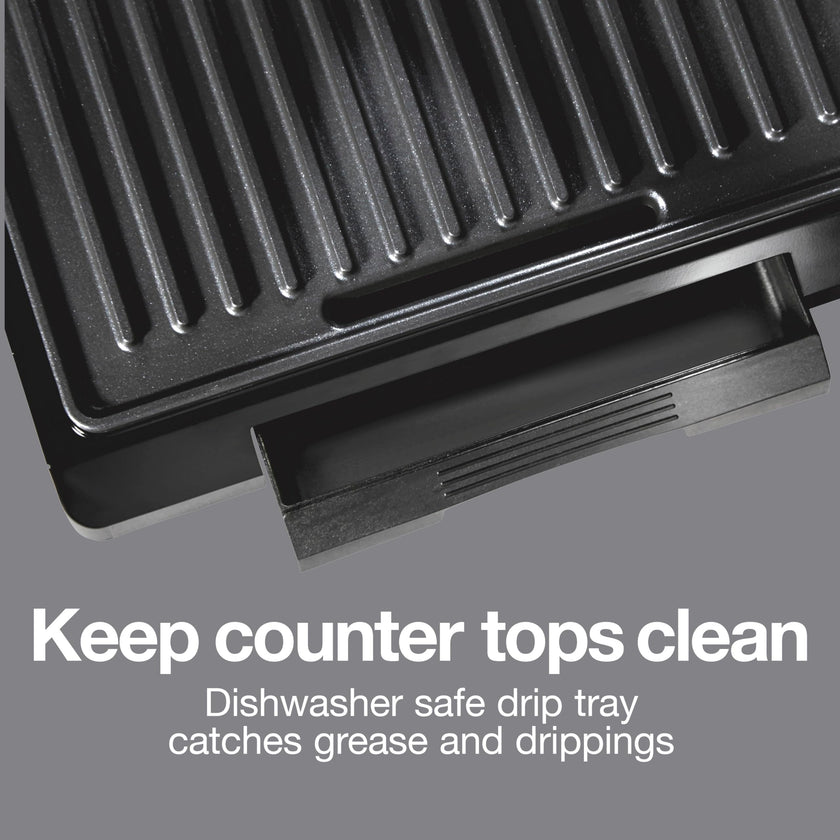Proctor Silex 4 Serving Panini Press, Sandwich Maker and Compact Indoor Grill, Upright Storage, Easy Clean Nonstick Grids, Black (25440PS) 🍁 All In One Marketplace Canada
