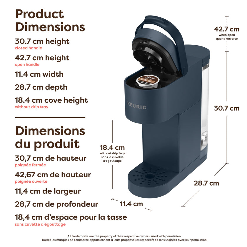 Keurig K-Mini Go Single Serve K-Cup Pod Coffee Maker, Navy 🍁 All In One Marketplace Canada