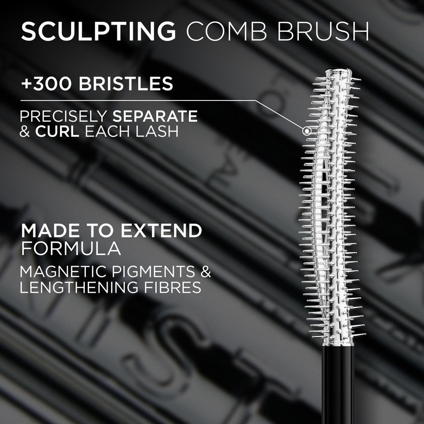 L’Oréal Paris Extensionist Mascara, Lengthening Mascara, Extension-like Length & Volume, For Sensitive Eyes, Clump-Free, Blackest Black WSH, 9.9 mL 🍁 All In One Marketplace Canada