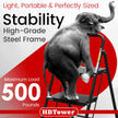 HBTower 3 Step Ladder, Folding Step Stool with Wide Anti-Slip Pedal, 500lbs Sturdy Steel Ladder, Convenient Handgrip, Lightweight, Portable Steel Step Stool, Black 🍁 All In One Marketplace Canada
