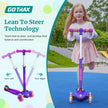 Gotrax KS1 Kids Kick Scooter, LED Lighted Wheels and 3 Adjustable Height Handlebars, Lean-to-Steer & Widen Anti-Slip Deck, 3 Wheel Scooter for Boys & Girls Ages 3+ and up to 100 Lbs (Purple) 🍁 All In One Marketplace Canada