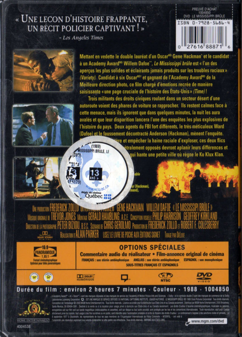 Le Mississippi brûlé - DVD (Used)