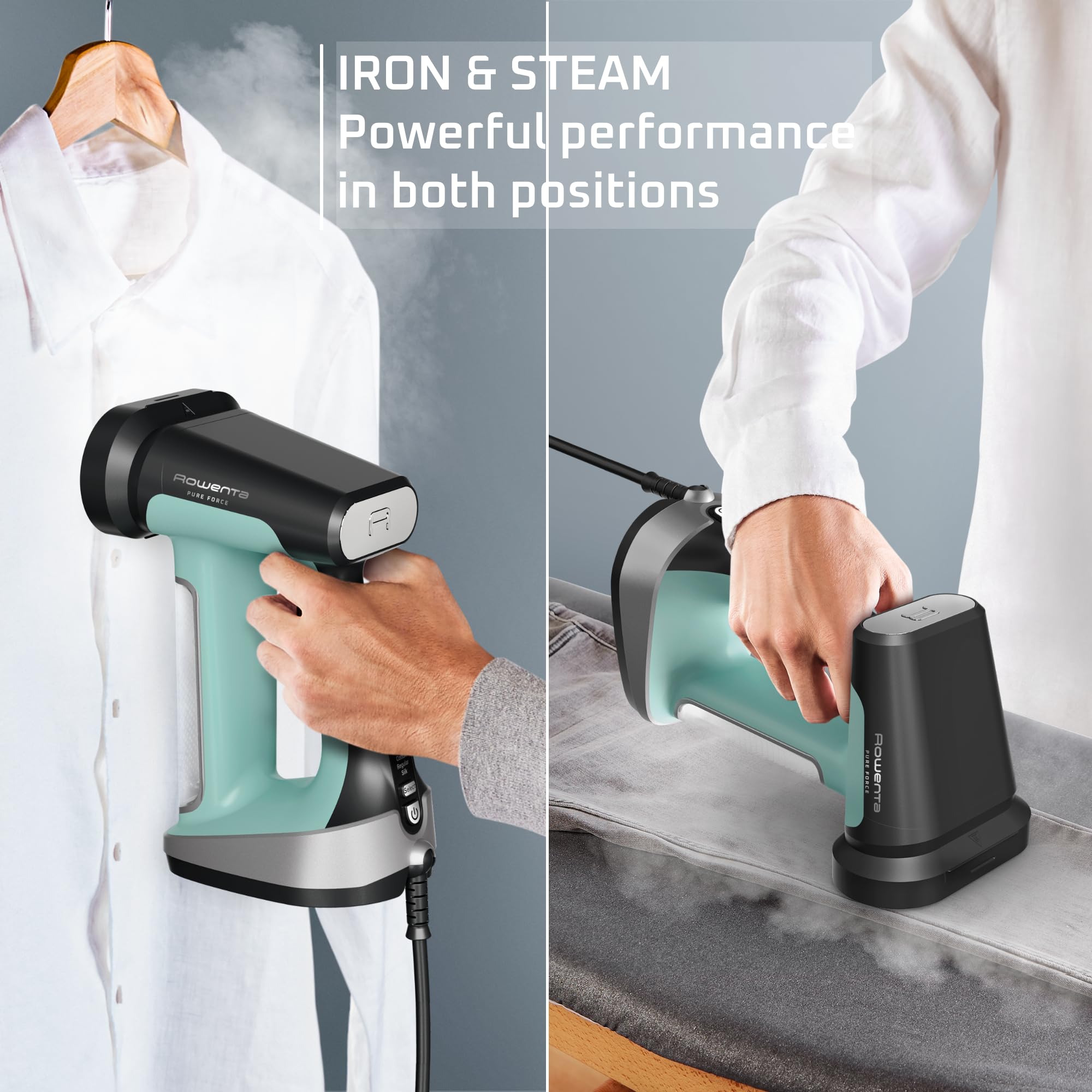 Rowenta Handheld Steamer for Clothes, Pure Force 2in1 Steamer & Iron, 1875W, Vertical/Horizonal Steaming & Ironing, Lightweight, Auto-off, XL power, 1875 Watts, DR8822 🍁 All In One Marketplace Canada