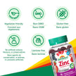 Jamieson Zinc 15 mg, 70 Gummies, Mixed Berry Flavour. With 50 mg Vitamin C and 400 IU Vitamin D3, Supports Immune Health, Bone Health, Healthy Hair, Skin, Nails. Vegetarian 🍁 All In One Marketplace Canada