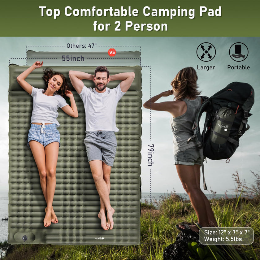 Double Camping Sleeping Pad 5.5