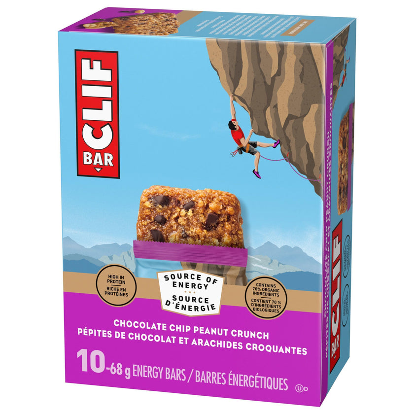 Clif Bar, Energy Bars, Chocolate Chip Peanut Crunch, 680 g (Pack of 10) 🍁 All In One Marketplace Canada