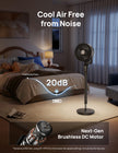 DREO Fan for Bedroom, 90° Oscillating Standing Fan, 20dB Quiet, 90ft Pedestal Fans for Room Office, DC Motor, 8+H Speeds, 3 Modes, 38-42'' Adjustable Height, Remote, 8H Timer, 105° Manual Vertical 🍁 All In One Marketplace Canada