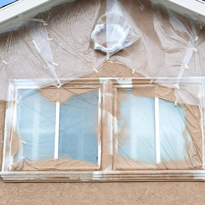 Aluf Plastics 6 MIL Thick Extra Strong Heavy Duty Clear All Purpose Vapor and Barrier Sheet Tarp/Drop Cloth - 10' x 25' - for Painting, Furniture, Carpet, Contractor, & Construction 🍁 All In One Marketplace Canada