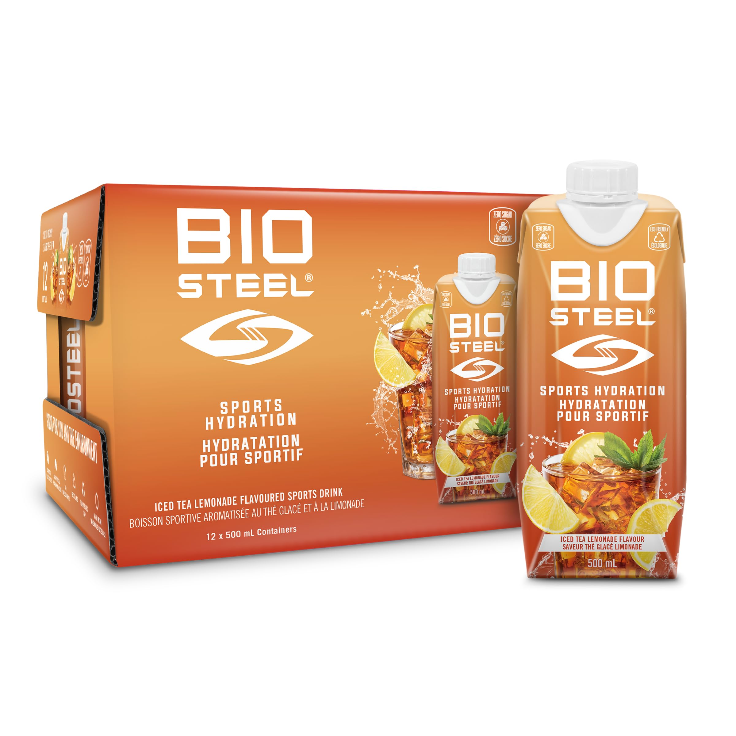 BioSteel Electrolyte Sports Drink, Iced Tea Lemonade, 12-Pack, Zero Sugar 🍁 All In One Marketplace Canada