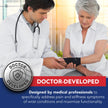 Doctor Developed Premium Copper Lined Wrist Support/Wrist Brace/Hand Support/Strap [single] & Doctor Handbook— Relieve Wrist Injuries, Arthritis, Sprains (Wrist Brace - Medium) 🍁 All In One Marketplace Canada