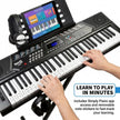 RockJam 61 Key Keyboard Piano With Pitch Bend Kit, Keyboard Stand, Piano Bench, Headphones, Simply Piano App & Keynote Stickers 🍁 All In One Marketplace Canada