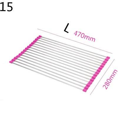 Folding Kitchen Drain Sink Rack Stainless Steel sink caddies