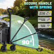 Collapsible Wagon Cart with Wheels Foldable - Lightweight 280LBS Heavy Duty Folding Utility Portable Beach Wagon with All-Terrain Wheels for Groceries Shopping Garden Sports Camping 🍁 All In One Marketplace Canada