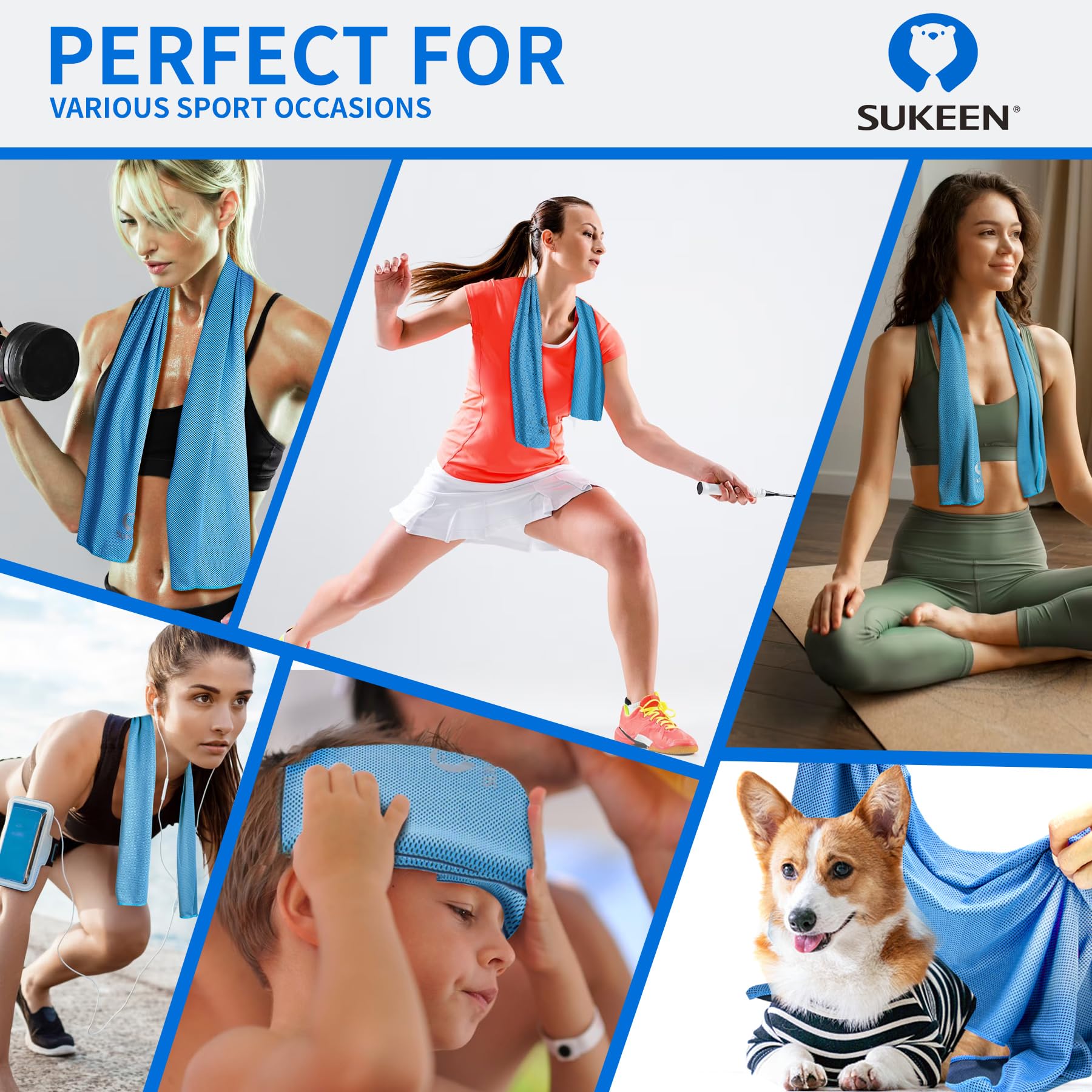 Sukeen [4 Pack] Cooling Towel (40