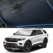Autovir Car Windshield Sun Shade – 280T Thickened Reflective UV & Heat Shield with Storage Bag, Keeps Interior Cool, Universal Fit for Sedans, SUVs & Trucks – Medium (64