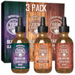Viking Revolution - Beard Oil - All Natural Variety Sandalwood, Pine & Cedar, Clary Sage - Gifts For Men - Conditioning and Moisturizing - Valentines Day Gift for Him - 3 x 30 ml 🍁 All In One Marketplace Canada