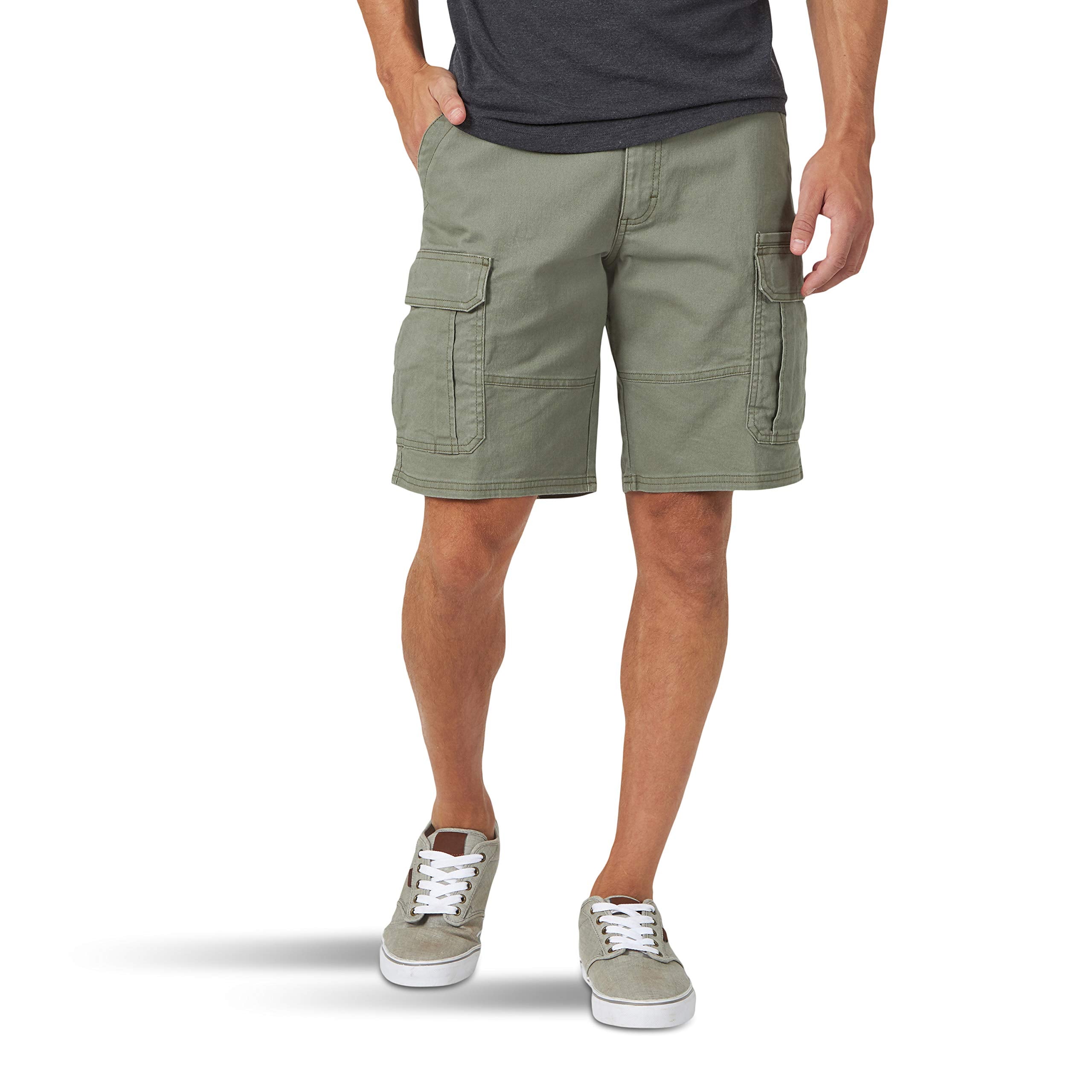Wrangler Authentics Men's Classic Cargo Stretch Short, Dusty Olive, 40 🍁 All In One Marketplace Canada