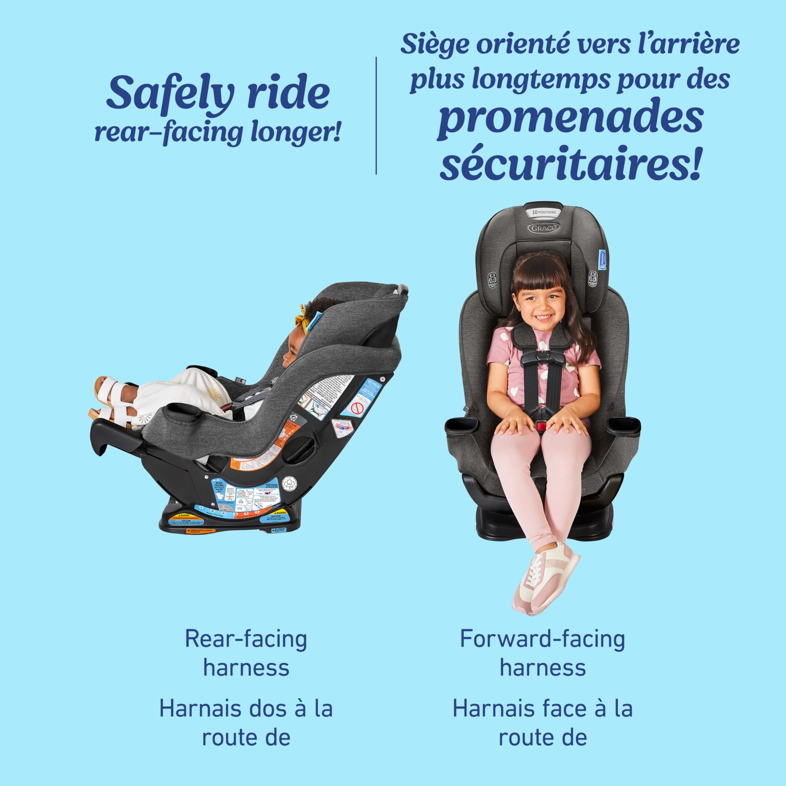 Graco Extend2Fit Convertible Car Seat, 2-in-1 Forward & Rear-Facing Baby Car Seat, 1.8-30 kg (4-65 lb), Titus 🍁 All In One Marketplace Canada