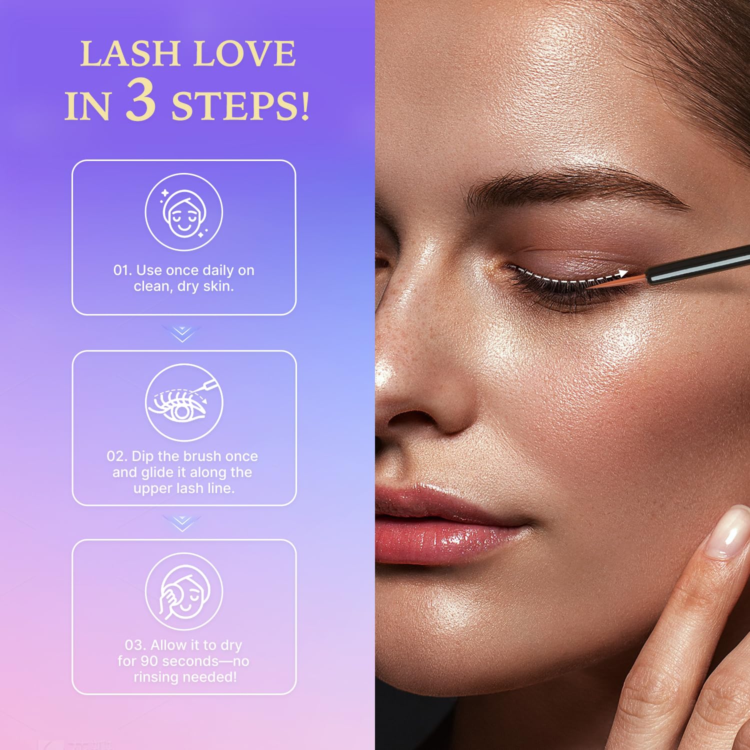 Premium Eyelash Serum and Eyebrow Enhancer by VieBeauti, Lash boost Serum for Fuller and Thicker Lashes & Brows (3ML) 🍁 All In One Marketplace Canada