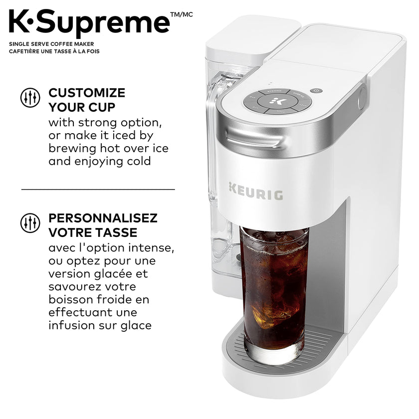 Keurig K-Supreme Single Serve K-Cup Pod Coffee Maker, With MultiStream Technology, White 🍁 All In One Marketplace Canada