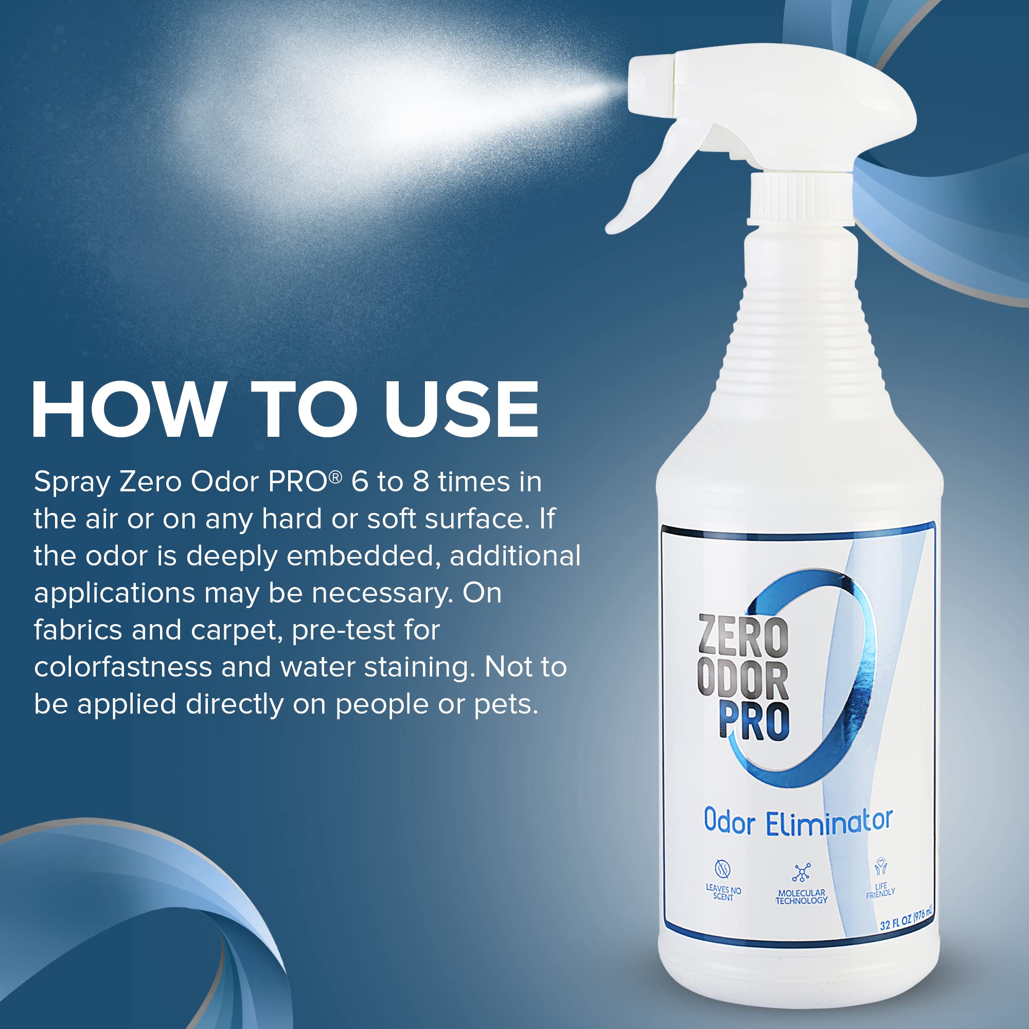 Zero Odor – Professional Odor Eliminator- Eliminate Extreme Air & Surface Odor– Patented Molecular Technology Best for Strong, Persistent Odor- Smell Great Again, 32oz(Over 700 Sprays) 🍁 All In One Marketplace Canada