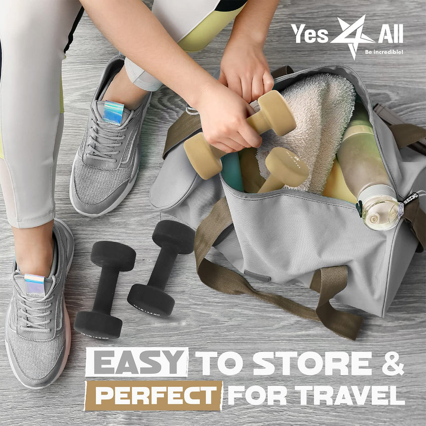 Yes4All Dumbbell Neoprene, poids et haltere, Weight Set, Hand Weights for Women, Dumbbells Pair, Free Weights (C. Gray - 7lbs) 🍁 All In One Marketplace Canada