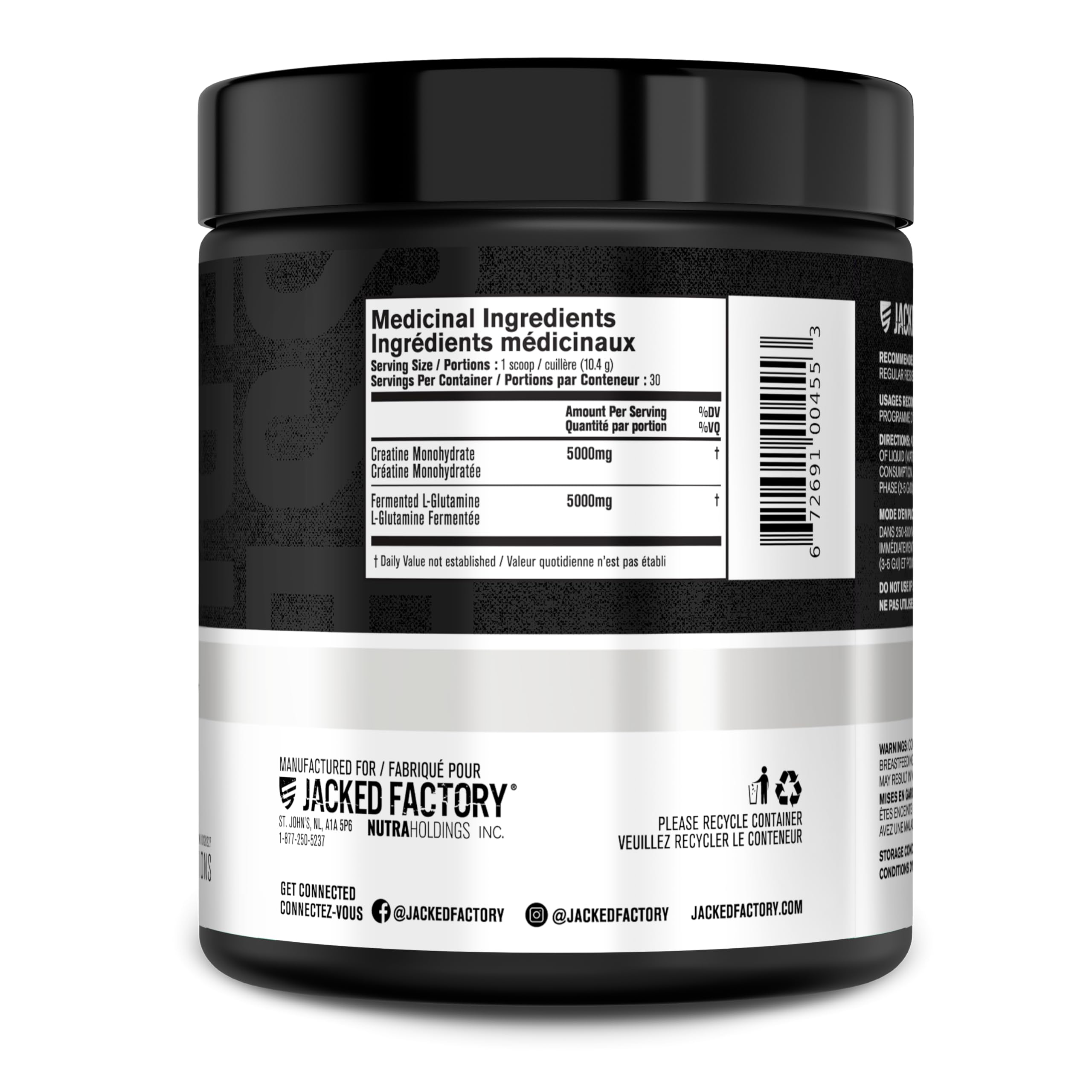 Creatine + Glutamine - Canadian-Owned Supplement with L-Glutamine - 30 Servings 🍁 All In One Marketplace Canada