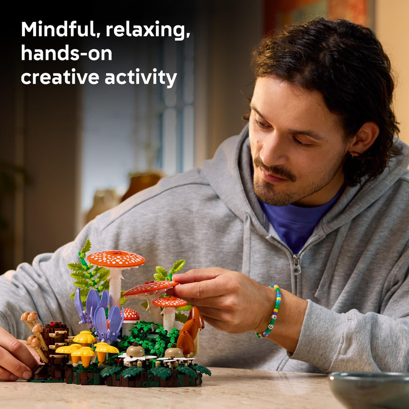 LEGO Botanicals Woodland Mushrooms - Building Set for Adults, Ages 18+ - Mushroom Decor for Home Office, Desk - Gifts for Women & Men - Craft Activity - 11505 🍁 All In One Marketplace Canada
