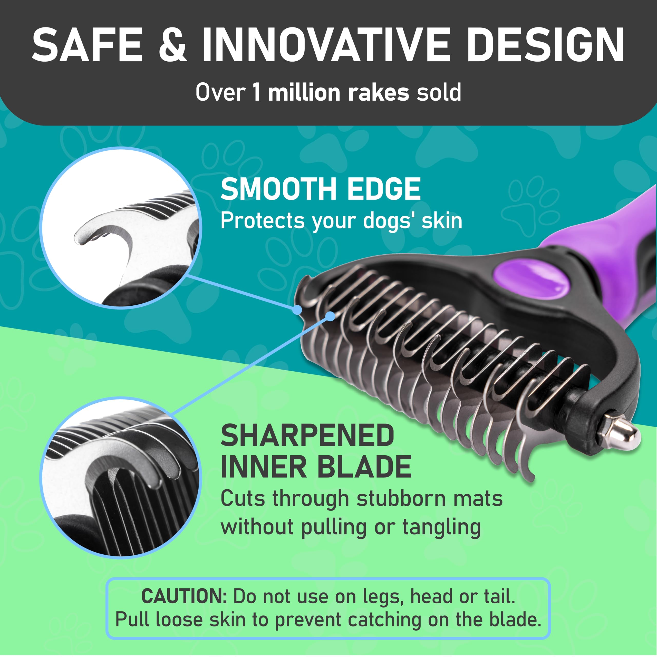 Maxpower Planet Pet Grooming Brush - Double Sided Shedding, Dematting - Undercoat Rake for Dogs - Dog Grooming Brush - Deshedding Brush for Dogs - Dog Brush, Cat Brush, Reduce Shedding by 95%, Purple 🍁 All In One Marketplace Canada