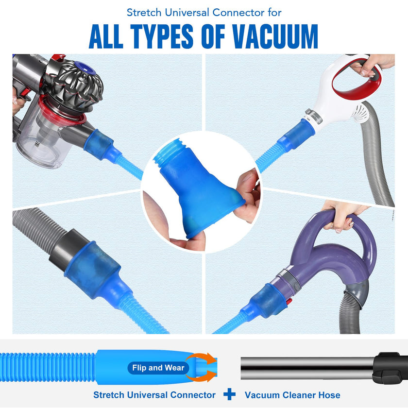 Sealegend 1 Piece Dryer Vent Cleaning Kit, Dryer Vent Cleaner Dryer Lint Vacuum Attachment with Stretch Connector Compatible with All Vacuum Cleaner Vacuum Hose Lint Remover, Blue 31.5 Inch 🍁 All In One Marketplace Canada
