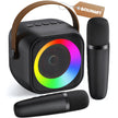 Mini Karaoke Machine, Portable Bluetooth Karaoke Speaker with 2 Wireless Microphones and Party Lights for Kids and Adults, Birthday Gifts for Girls Boys Family Home Party 🍁 All In One Marketplace Canada