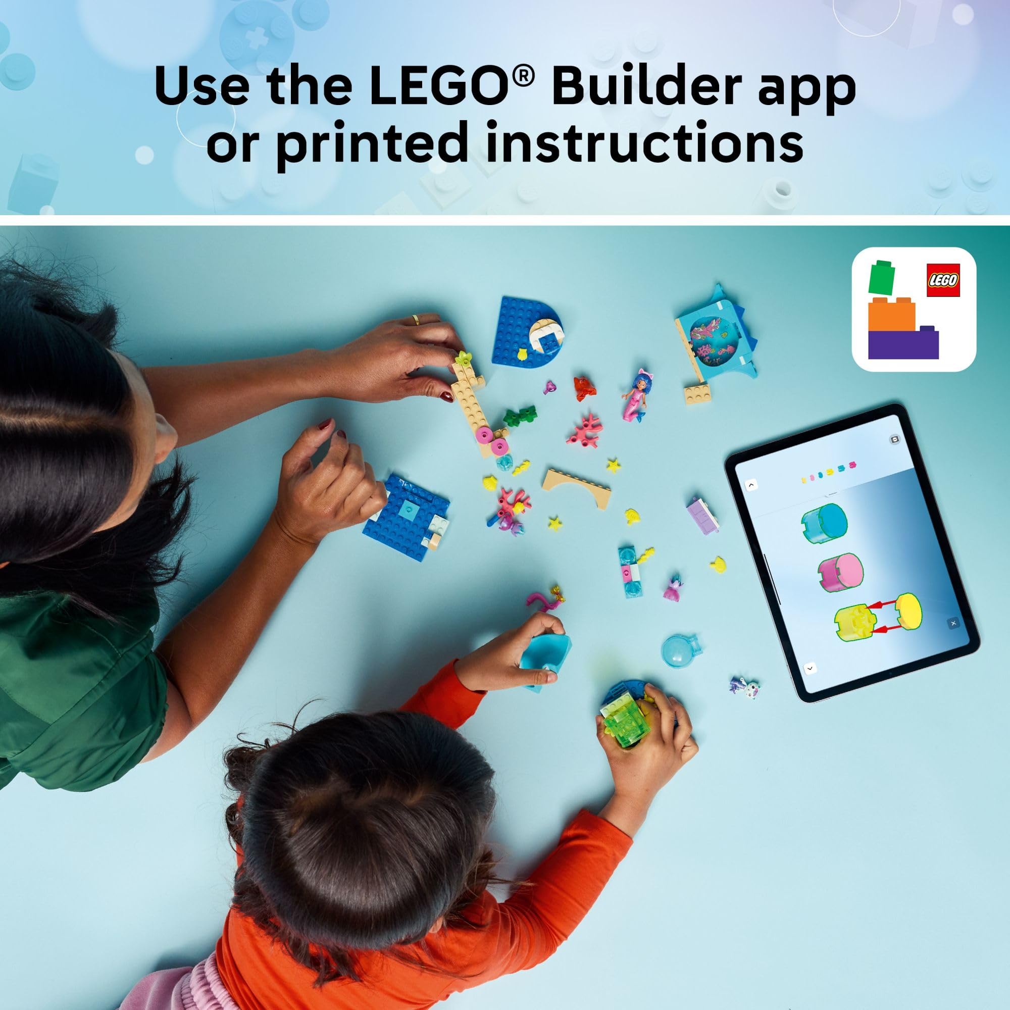 LEGO Gabby’s Dollhouse Mermaid Gabby’s Aquarium Adventure Building Blocks - Pretend Play & Learning Toy for Girls & Boys, Ages 4+, with Gabby & Mercat Mini Dolls - Gift Idea for Birthdays - 11204 🍁 All In One Marketplace Canada