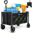 Hikenture Wagon Cart Foldable, Ultra-Compact Small Utility Folding Wagon, Heavy Duty Grocery Cart with All-Terrain Wheels, Portable Collapsible Wagon for Garden, Beach, Shopping, Camping, Sports 🍁 All In One Marketplace Canada