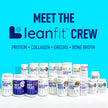 LEANFIT PLANT-BASED PROTEIN & GREENS Natural Vanilla – 20g Plant Protein + 4 Leafy Greens Per Serving – Vegan, Gluten-Free, Soy-Free, No Sugar - 20 Servings, 517g Tub 🍁 All In One Marketplace Canada