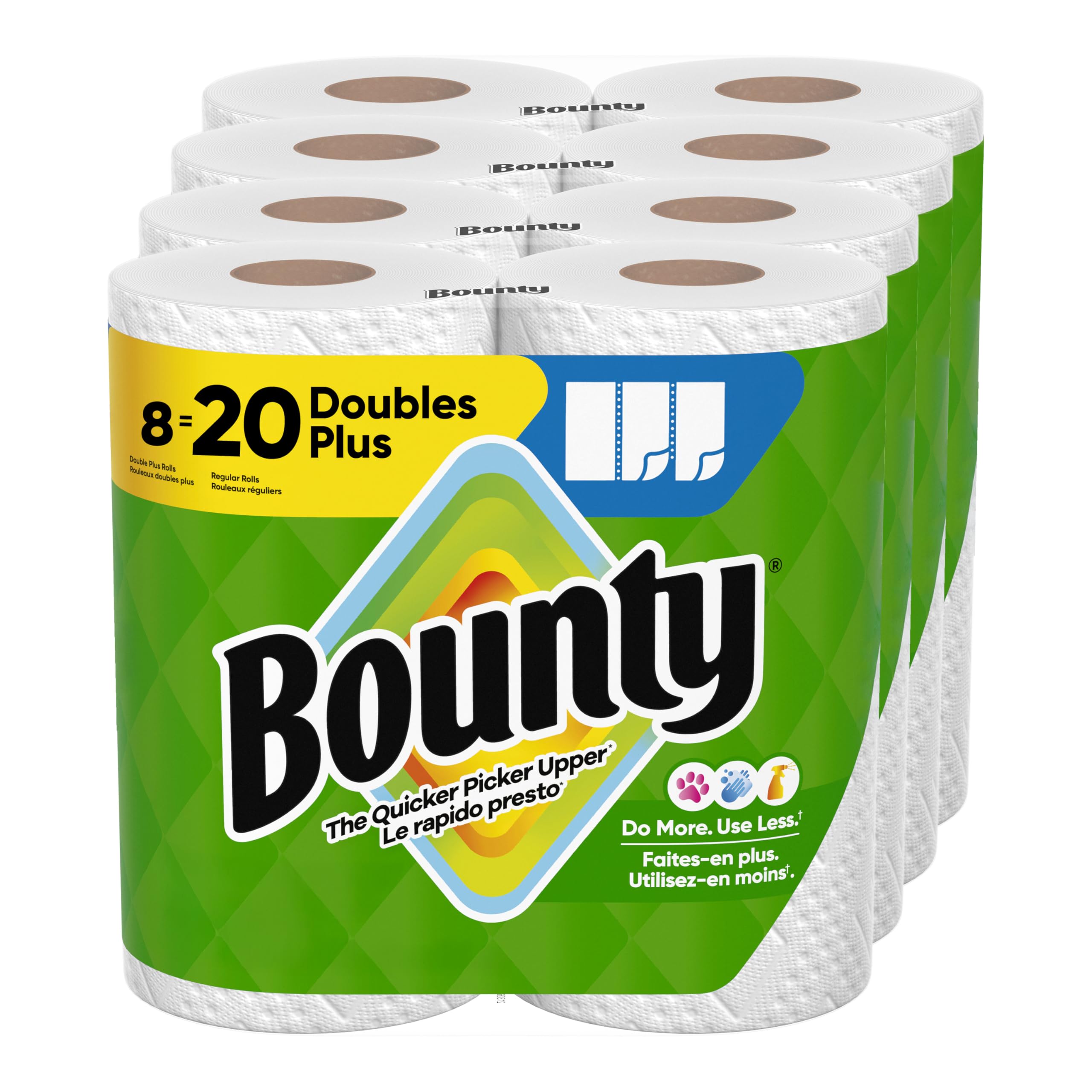 Bounty Paper Towels Select-A-Size White, 8 Double Plus Rolls = 20 Regular Rolls 🍁 All In One Marketplace Canada
