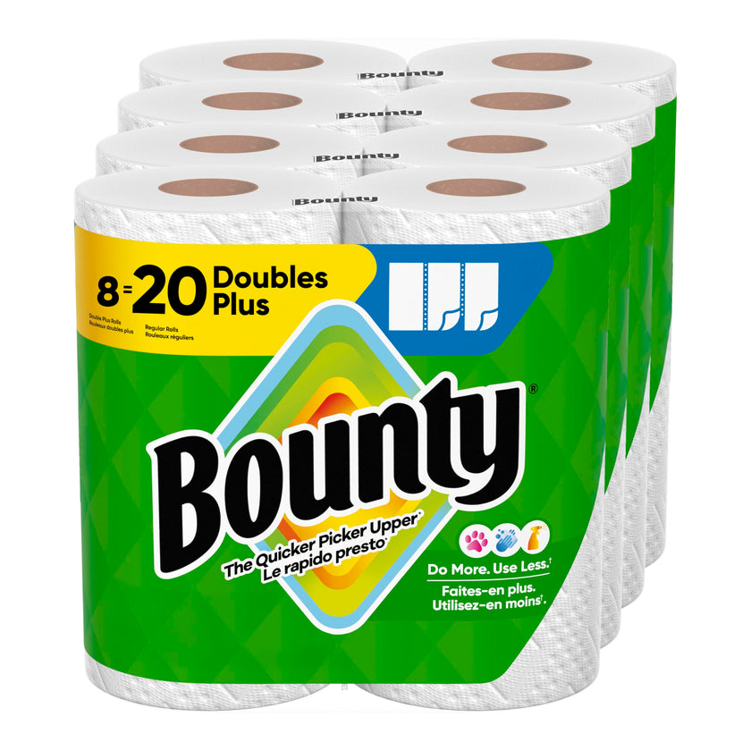 Bounty Paper Towels Select-A-Size White, 8 Double Plus Rolls = 20 Regular Rolls 🍁 All In One Marketplace Canada