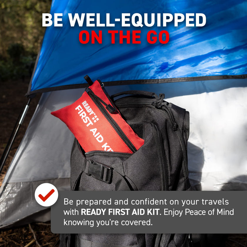 Ready First Aid 107 Piece First Aid Kit - Camping, First Aid Kit, Camping Essentials, Hiking, Home Essentials, Car Emergency Kit, Hiking Gear, First Aid Kit Travel, Car Essentials, Survival Stuff 🍁 All In One Marketplace Canada