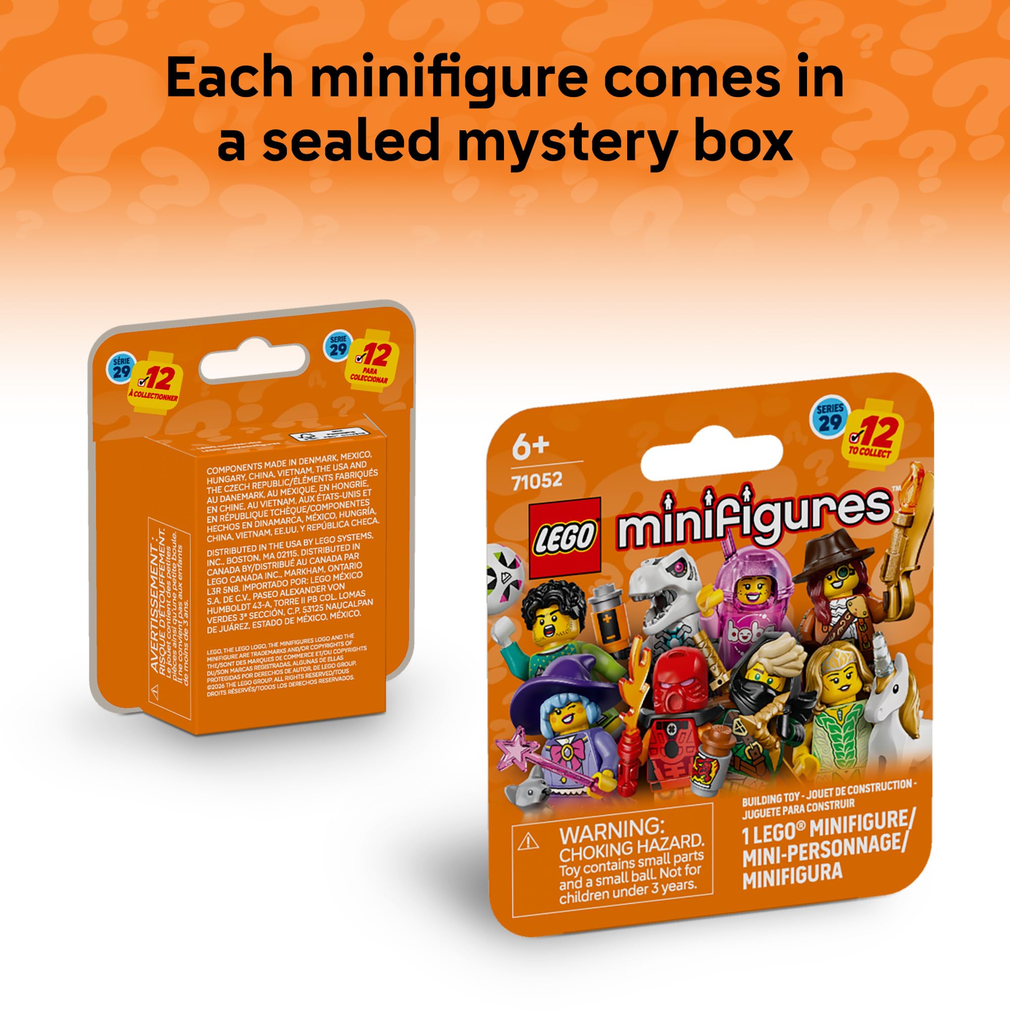 LEGO Minifigures Series 29 6 Pack - Mystery Box Multipack - Birthday Party Favors for Boys & Girls, Ages 6+ - Goodie Bag Stuffers for Kids - 66814 🍁 All In One Marketplace Canada