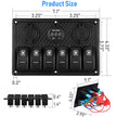 Kohree 6 Gang 12V Switch Panel with Dual QC3.0 USB Slot Socket 🍁 All In One Marketplace Canada