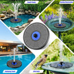 SZMP Solar Fountain Upgrade, 3.5W Solar Powered Bird Bath Fountains with Flower, Outdoor Water Feature Solar Fountain Pump with 7-in-1 Nozzles, 4 Fixed Pipes for Humingbirds, Birdbath, and Garden 🍁 All In One Marketplace Canada