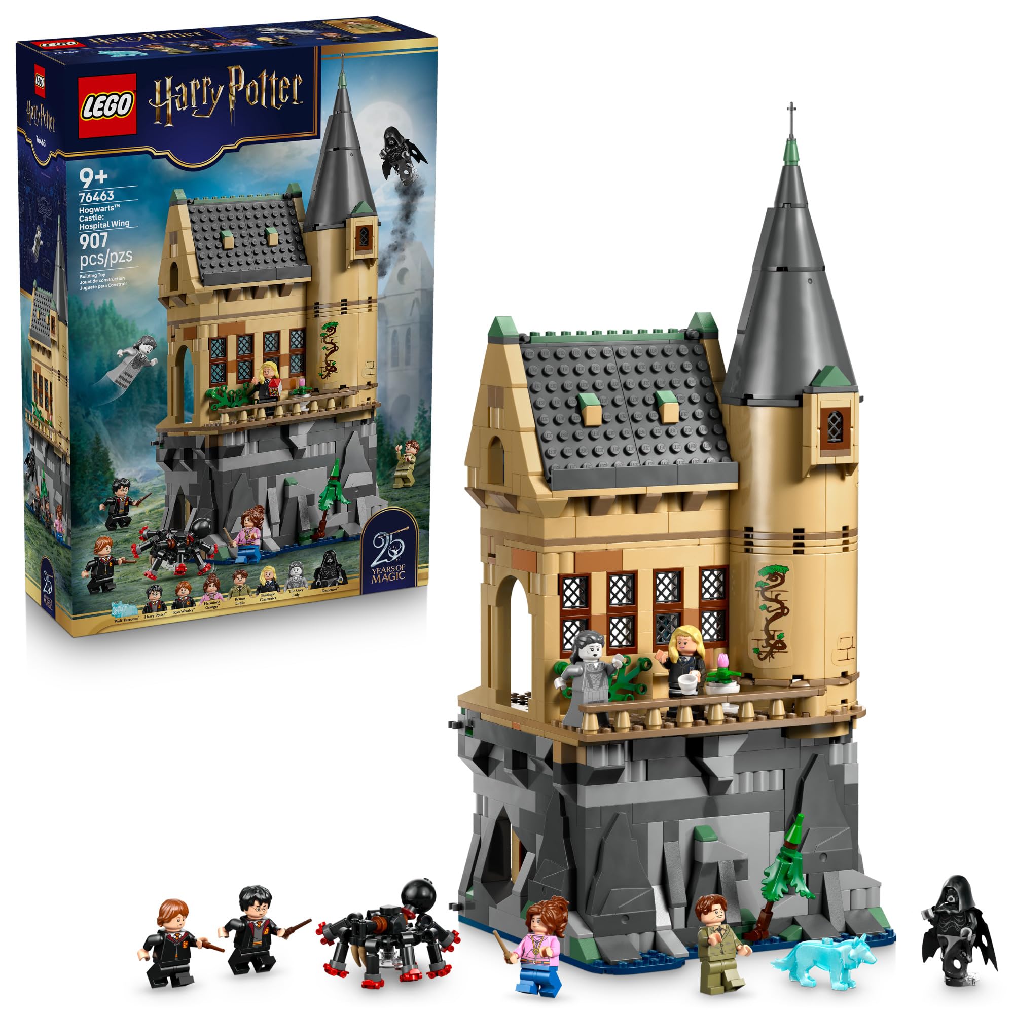 LEGO Harry Potter Hogwarts Castle: Hospital Wing Building Toy for Girls & Boys - Pretend Play Set for Kids, Ages 9+ - W/7 Minifigures & Wolf Patronus Toy Figure - Gift Idea for Birthdays - 76463 🍁 All In One Marketplace Canada